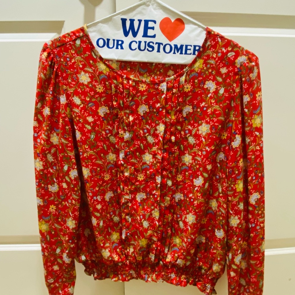 Counterparts Red Floral Blouse